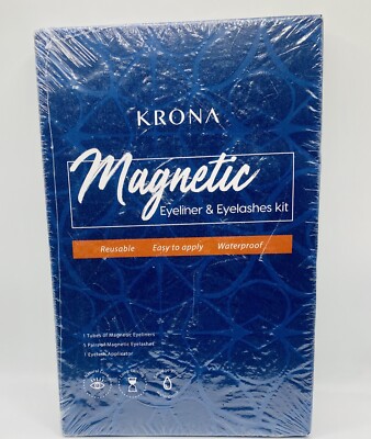 Magnetic Eyeliner and Eyelashes Kit With Reusable Lashes 5 Pairs with Applicator