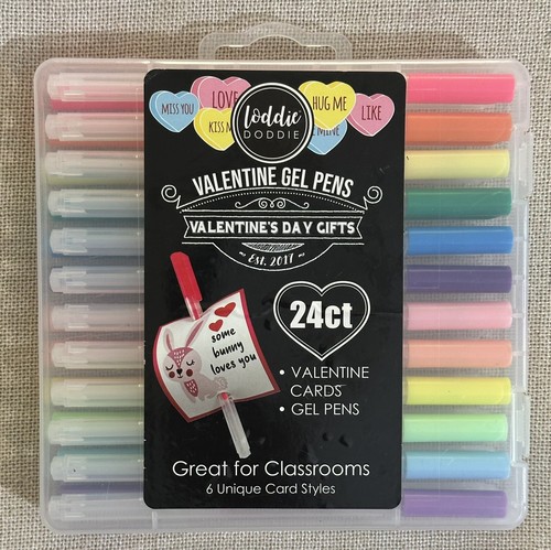 24 Ct Loddie Doddie Valentines Day Gifts Gel Pens