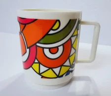 Vintage 1969 DEKA PLASTICS Cup Mug Inspired By Girard Pop Art Schappelli Funky