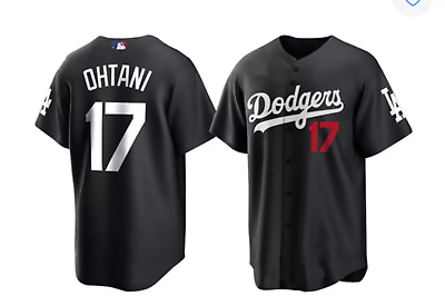 New!!! Dodgers Shohei Ohtani #17 Print Fanmade Black New!!! Dodgers Shohei Ohtani #17 Print Fanmade Black