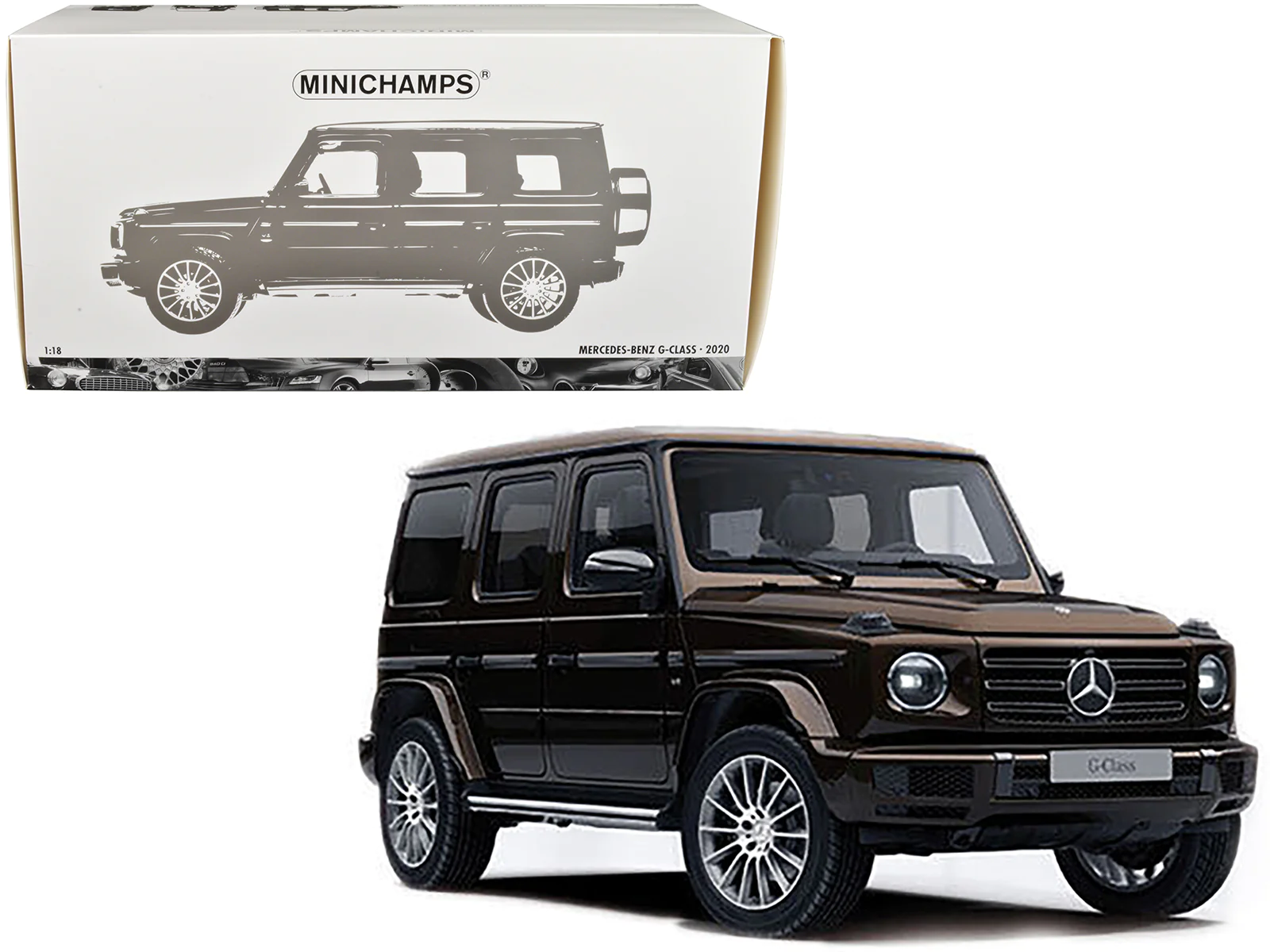 2020 Mercedes-Benz AMG G-Class Brown Metallic with 1/18 Diecast Model Car