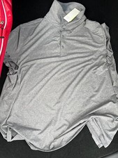 All in Motion Mens Heather Gray Golf Polo Shirt Moisture Wicking NWT XXL