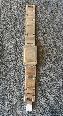 Montre Femme ARIA Argent Sterling Quartz - Cadre Rectangle 30x21mm - Bracelet Cuir Noir - Reconditionnée Comme Neuve