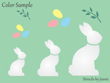 Joanie Stencil Easter Bunny Spring Willow Branch Egg Seasonal Craft DIY Art Sign
