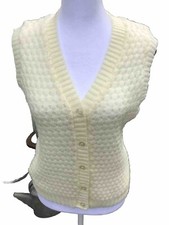 Vtg 70s Devon Women  s Button Up Preppy HTF Sweater Vest S M