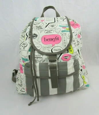 Benefit Cosmetics San Francisco XL Pop Art Canvas Backpack Bag