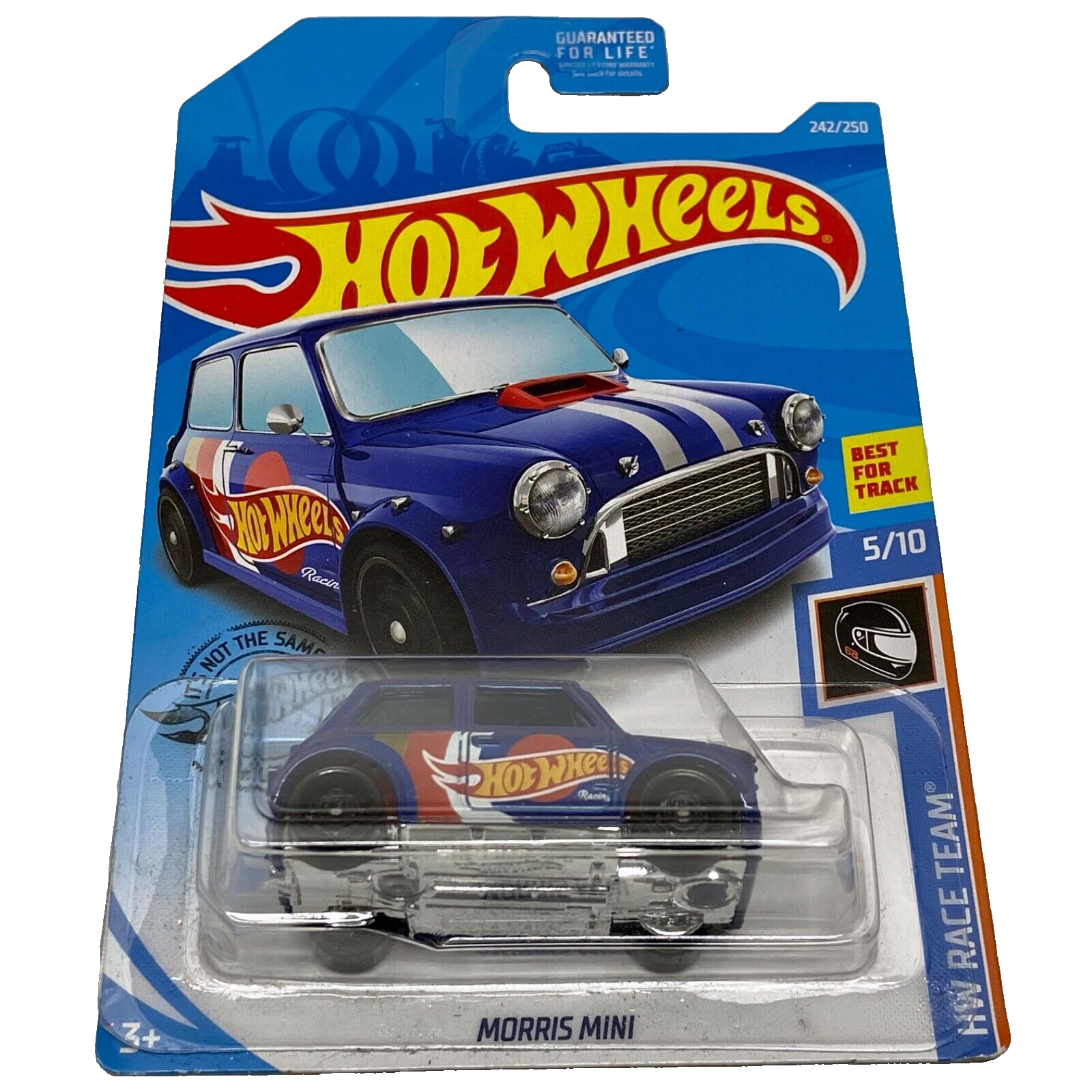 Hot Wheels Mini Morris 242/250 Blue HW Race Team 5/10 Best For Track 2018-2019