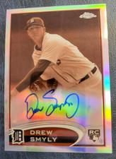 2012 TOPPS CHROME DREW SMYLY TIGERS RC REFRACTOR BASEBALL CARD /75
