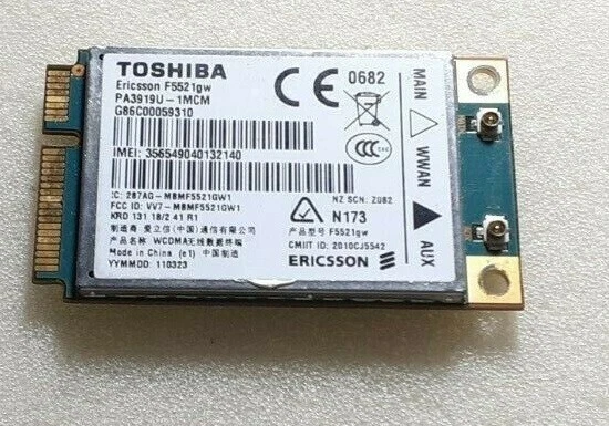 Toshiba Ericsson F5521gw 3G Wireless WWAN Card - Image 3 of 3