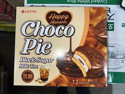 Korean Lotte Choco Pie Cake Desert Chocolate Covered 1 BOX 12 PCS * USA SELLER