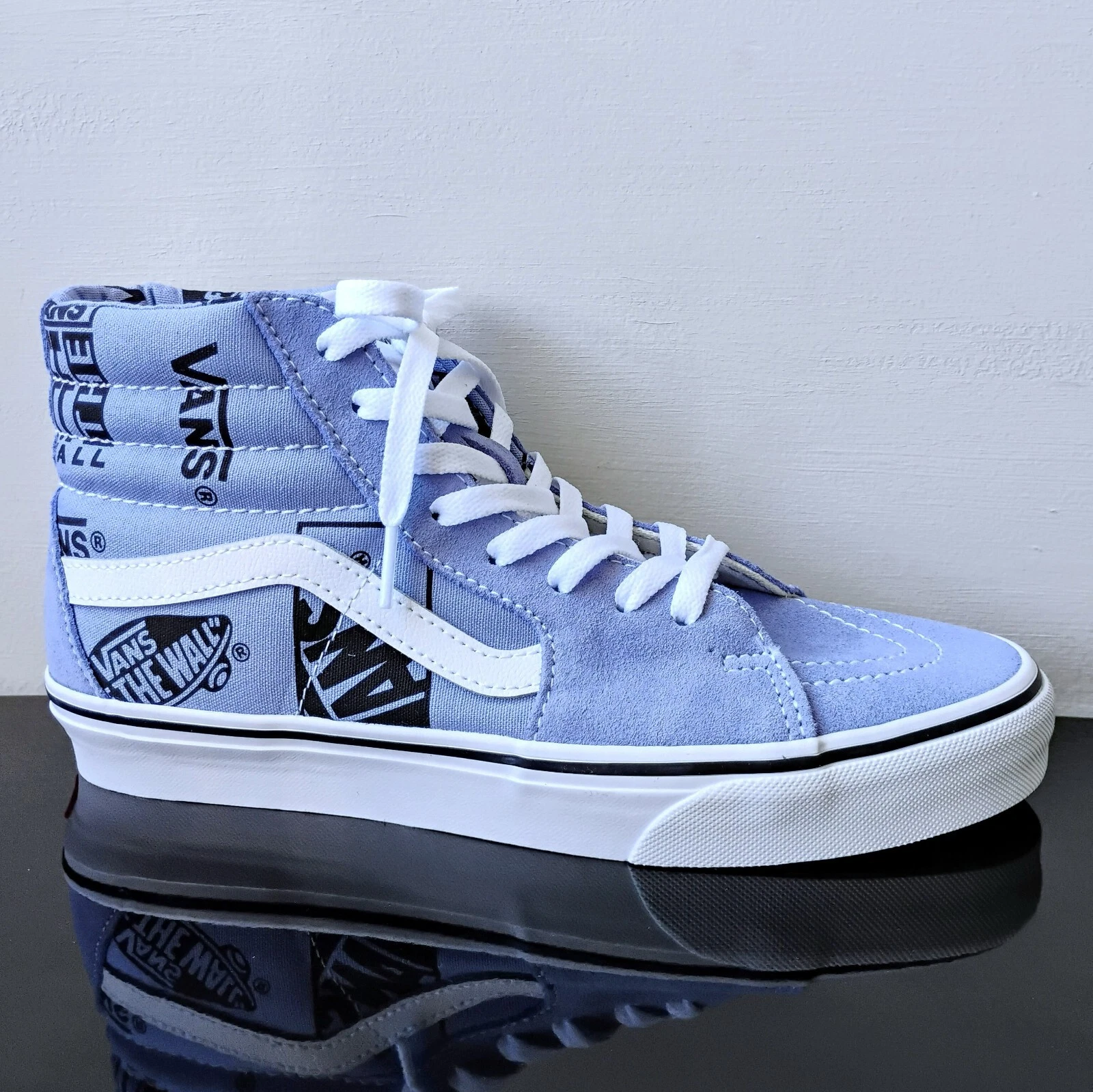 Sneakers Vans uomo Sk8 Hi misto logo scamosciato tela in bellissima lucentezza lavanda