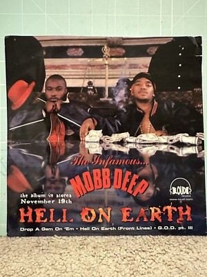 Mobb Deep Hell On Earth PROMO Sticker Decal Rare The Infamous 8.5 X 8.5