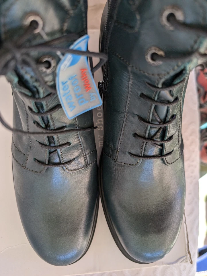 Wolky Center Impermeable Botas de Combate Encaje Cremallera Botas Bosque De Colección Invierno 41 Foto 4 de 4