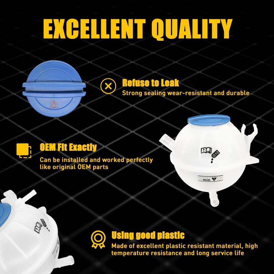 Coolant Overflow Reservoir Tank For Audi A3 Q3 VW CC Tiguan Passat