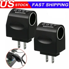100-240V AC To 12V DC Car Cigarette Lighter Socket Power Adapter Converter LOT