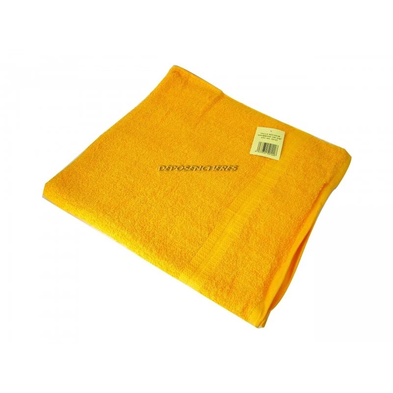Drap de bain éponge coton orange 350g/m² 80x150cm - Photo 1/1