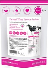 PINK SUN Whey Protein Isolat Pulver Geschmacksneutral 1kg (92% 1kg (1er Pack) 