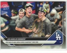 2025 Topps Now #929SP Dodgers B2B World Series Ohtani Roki Yamamoto SP Variation