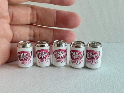 5PC Dollhouse 1:6 metal Miniature Beer can wine party bar Drink coke Dr.pepper