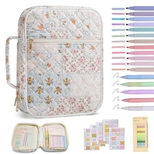 Bible Cover Case for Women Large Bible Cover with Durable Handle Quilted Bibl...