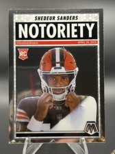 Shedeur Sanders Cleveland Browns Rookie Insert 2025 Panini Mosaic Notoriety #13