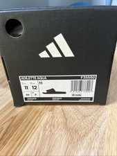 adidas Adilette Aqua Slides Sandals Slip On Men's 11 Women's 12 Black NWT F35550