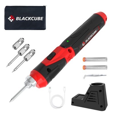 BLACKCUBE 4V Cordless Soldering Iron Kit, Rechargeable Soldering Iron with 20...
