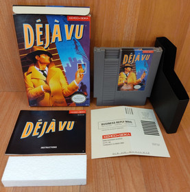 Nr MINTY BOX CIB Deja Vu complete in nintendo nes Collector quality CLEAN lot