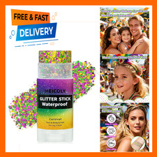 Mardi Gras Body Glitter Stick Gold Purple Green Face and Hair Sparkle Makeup for
