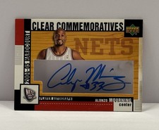 2004-05 UPPER DECK HARDCOURT CLEAR COMMEMORATIVES ALONZO MOURNING AUTO HOF 💎