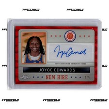 2024 Topps Chrome McDonald's A/A - Red #NHB-JOY Joyce Edwards Rookie Auto /5