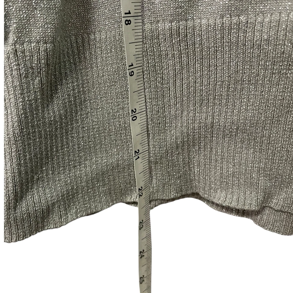 Grace Elements Womens XL Silver Sleeveless Silk Viscose Blouse Tank Top Stretch - Image 3 of 4