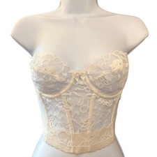 Vintage Victoria's Secret Bustier Coquette Bridal Regencycore 34C Gold Label
