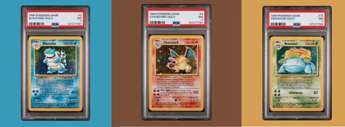 Charizard Blastoise Venusaur Holo PSA 7 WOTC 1999 Pokemon Base Set Unlimited