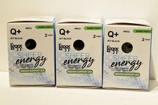 L'eggs Sheer Energy Jet Black Sheer Panty Pantyhose Sz Q+ 6 pr from El Salvador