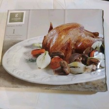 New Gibson 16" Ceramic Turkey Banquet Serving Platter