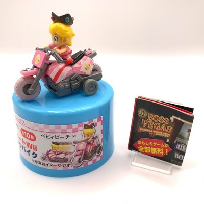 Baby Peach Super Mario Kart Wii Pull Back Bike Mini Figur Suntory Boss gg953