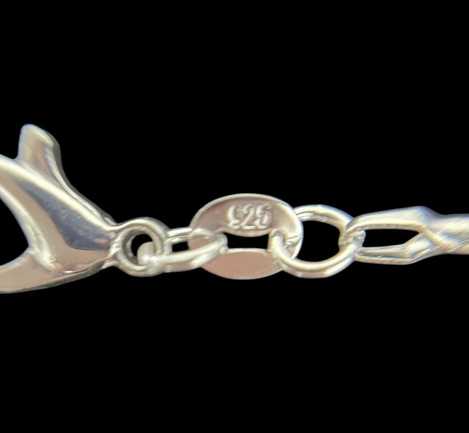 Platinum Over 925 Silver Blue Fire Opal Inlay Starfish Necklace - 18 In. - Image 4 of 4