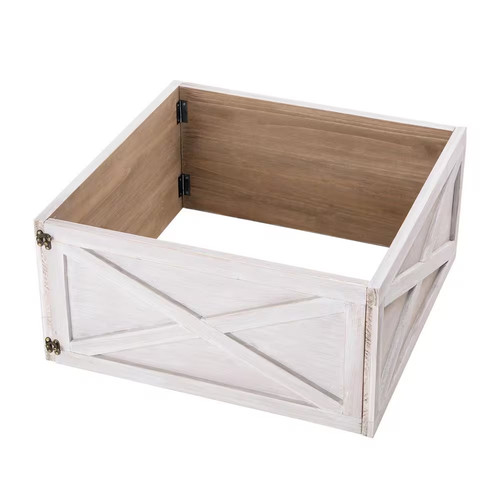 White Canvas Tree Collar with Handles