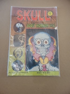 1st Edition Skull Comics 1970 100% Horrid #1 Comic Book