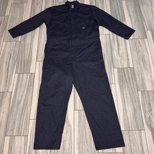 Dickies Jumpsuit Coveralls Mens Blue 2XL Short Long Sleeve Mechanic Trimmed Pant