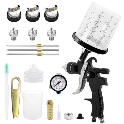 #ad #ad 2008HVLP Auto Paint Air Spray Gun Kit Gravity Feed Car Primer 1.4 1.7 2.0 Nozzle $35.99
