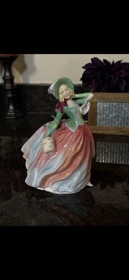 Royal Doulton Autumn Breezes Porcelain Figurine Hand Painted Women 20th Century
