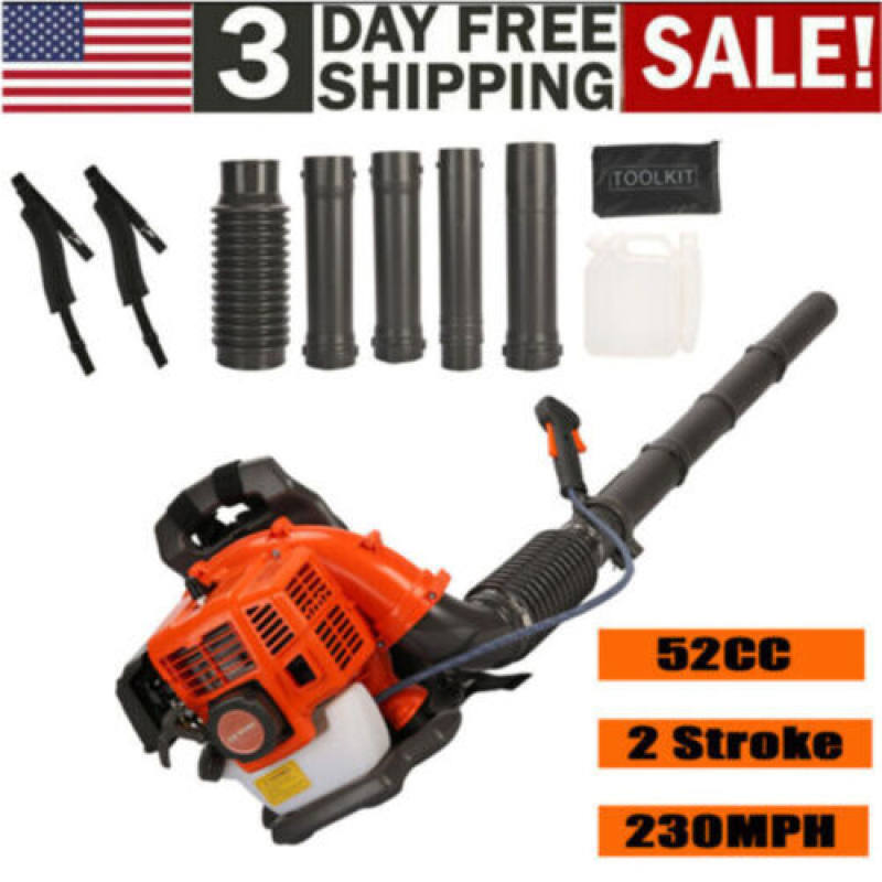 52CC Gas Leaf Blower Backpack Snow Blower 550CFM 2Stroke 1.7HP Dust Blower New eBay