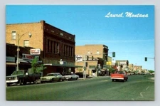 Laurel Montana Main Street - Hardware & Gusts Dept. Store Postcard
