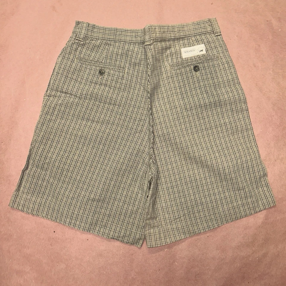 Винтажные 1990-е Rivited Lee Plaid Khakis Шорты, Недостаточный Запас Новые с ценниками, Размер 33