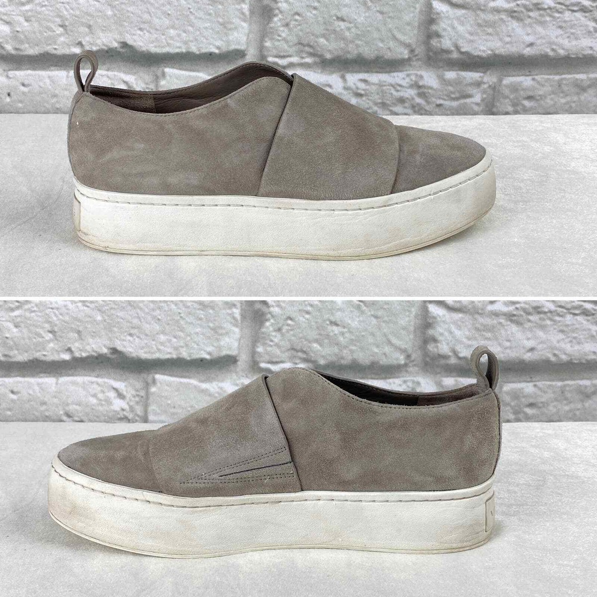 Vince Wallace Grey Suede Slip-on Platform Sneakers | eBay display picture 2