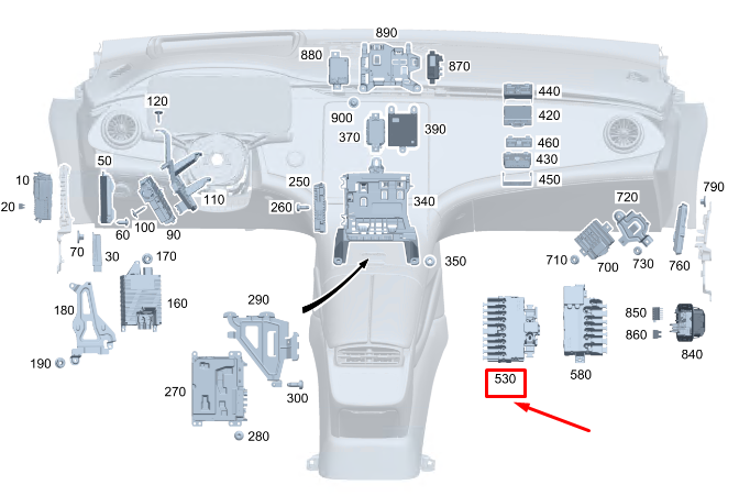 Neu MERCEDES-BENZ EQS V297 Innenraum-Sicherungskasten RHD A2975407216 Original