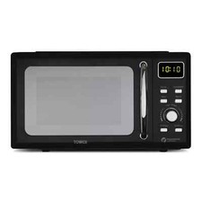 Image of Tower 800W 20L Digital Microwave in Black/White with Mirror Finish T24041