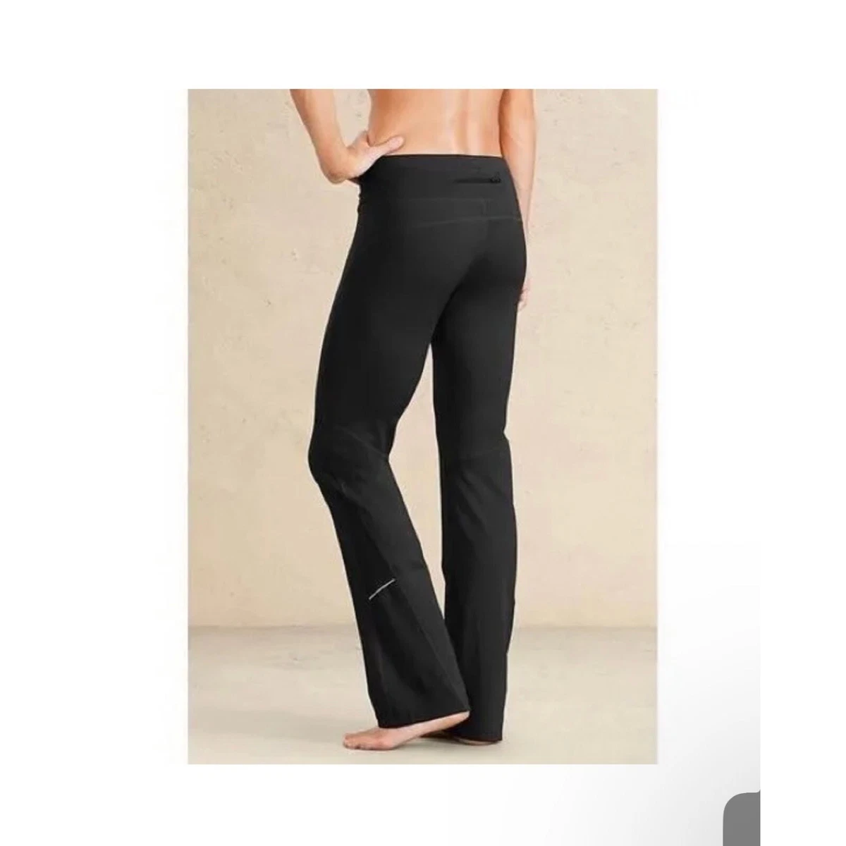 ATHLETA Runabout Yoga Athletic Stretch Pants Black Womens Size